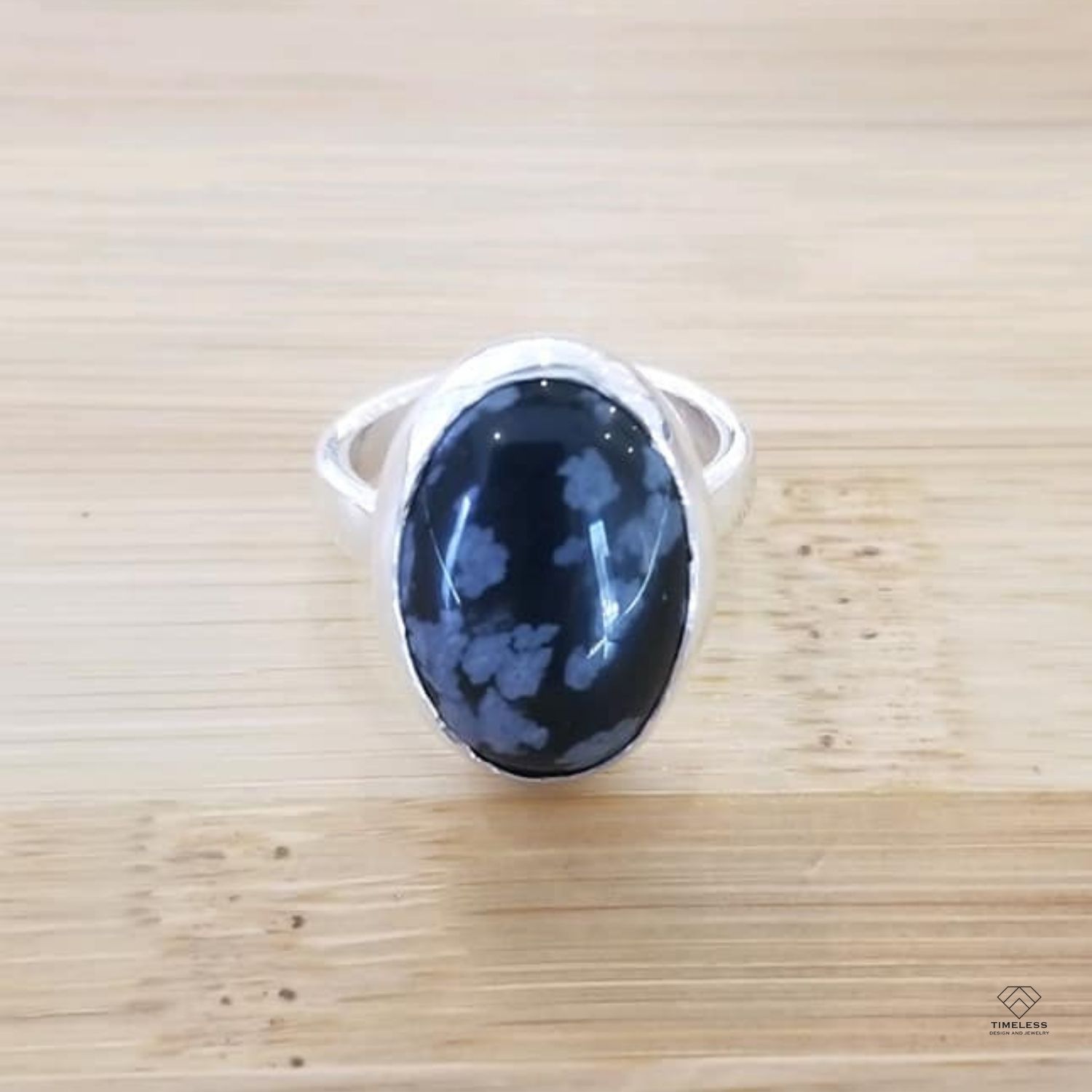 Custom Dark Blue Stone Ring Designer in Salt Lake City by Timeless Design and Jewelry