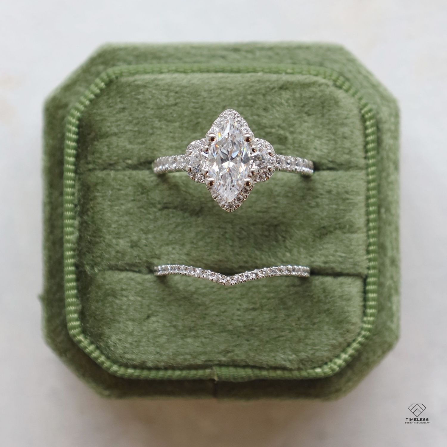 Custom Engagement Ring Set in Salt Lake City by Timeless Design and Jewelry