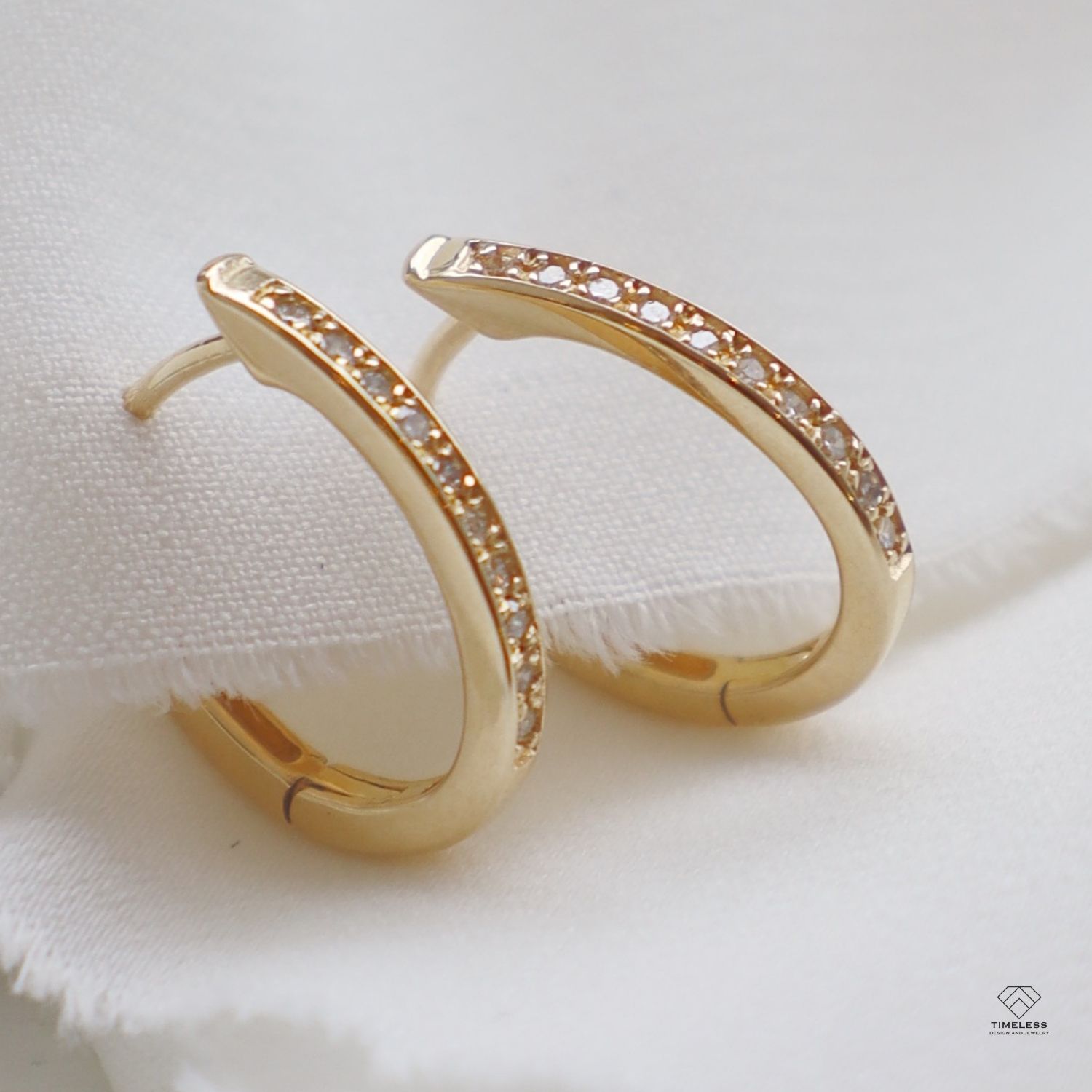 Custom Gold Earrings in Salt Lake City by Timeless Design and Jewelry